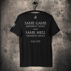 THE GAME Unisex T-Shirt / 2 Colour Options - BLACK-OMƎN