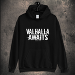 VALHALLA AWAITS HOODIE - BLACK-OMƎN