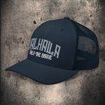 VALHALLA TRUCKER CAP / 2 COLOUR OPTIONS - BLACK-OMƎN